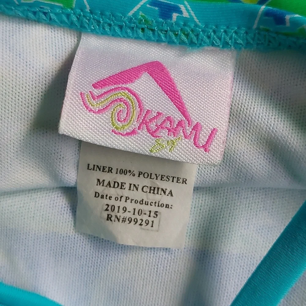 Kanu Surf  Girls Jasmine Halter One Piece Swimsuit Mahina Green Size‎ 14